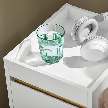 Nachttisch | Boxspringbett | Sofatisch | Beistelltisch | Nachtkommode | Weiss - Palo24