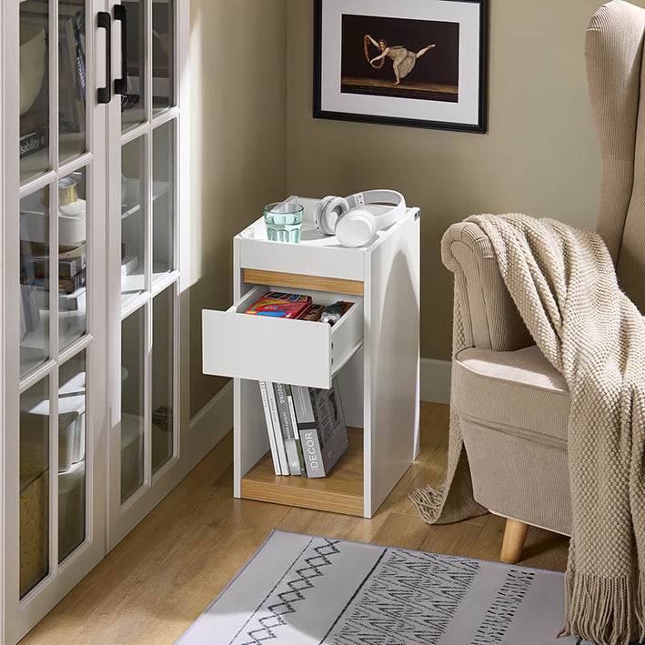 Nachttisch | Boxspringbett | Sofatisch | Beistelltisch | Nachtkommode | Weiss - Palo24