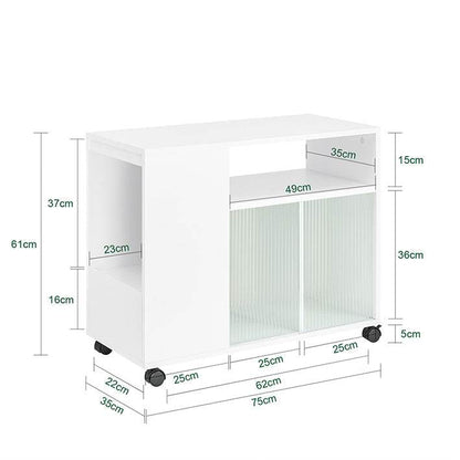 Aktenschrank | Aktenschrankwagen | Druckertisch | Rollcontainer | Weiss - Palo24