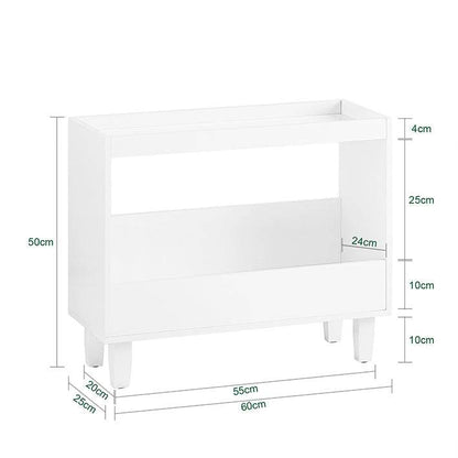 Nachttisch schmal Nachtschrank | Beistelltisch | Nischenregal Weiss - Palo24