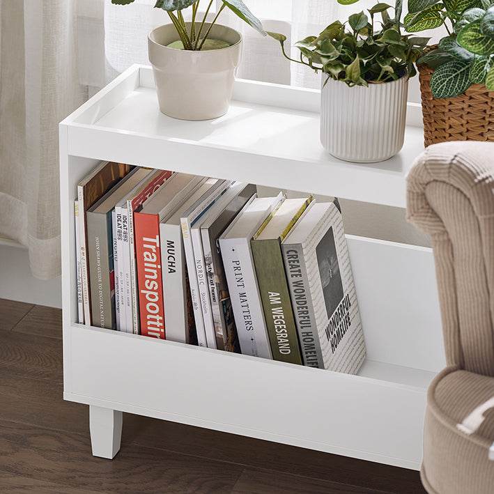 Nachttisch schmal Nachtschrank | Beistelltisch | Nischenregal Weiss - Palo24