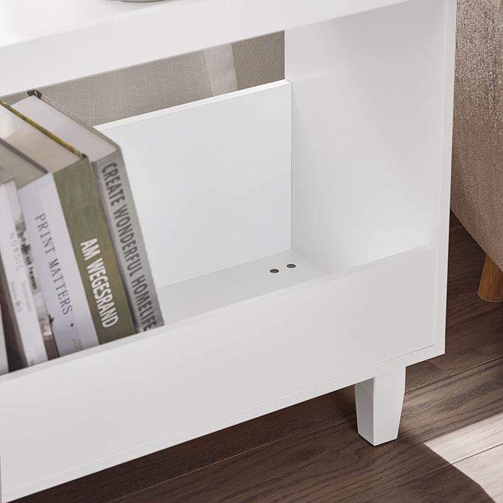 Nachttisch schmal Nachtschrank | Beistelltisch | Nischenregal Weiss - Palo24