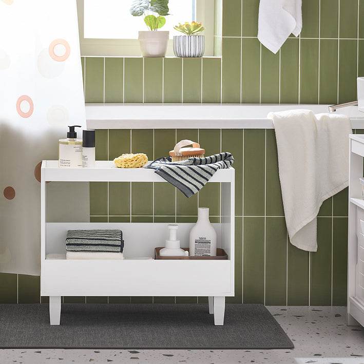 Nachttisch schmal Nachtschrank | Beistelltisch | Nischenregal Weiss - Palo24