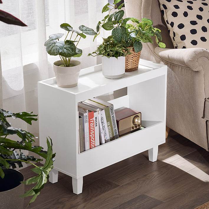 Nachttisch schmal Nachtschrank | Beistelltisch | Nischenregal Weiss - Palo24