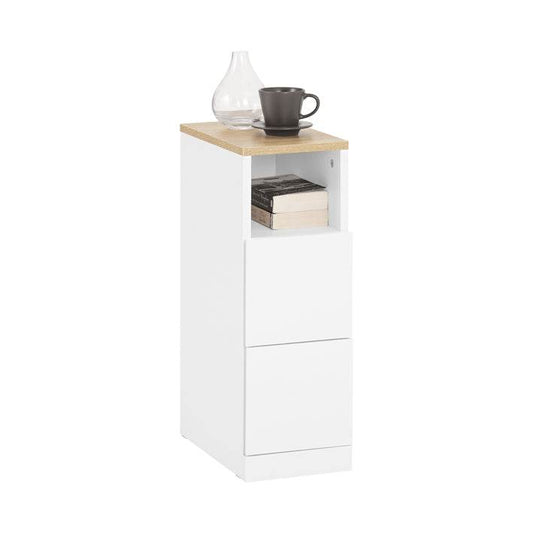 Nachttisch mit 2 Schubladen | Beistelltisch | Sofatisch | schmal Nachtschrank - Palo24