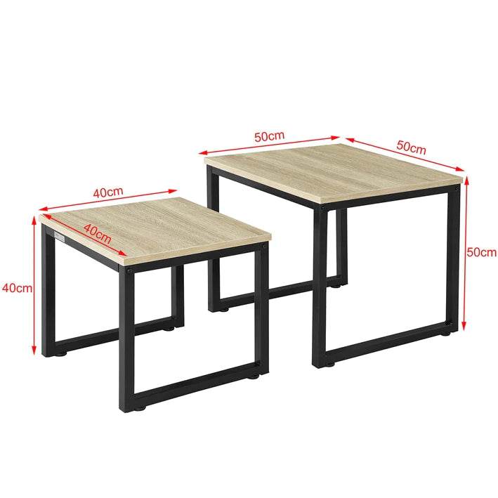 2 Satztische | Sofatisch | Couchtisch Schwarz - Palo24