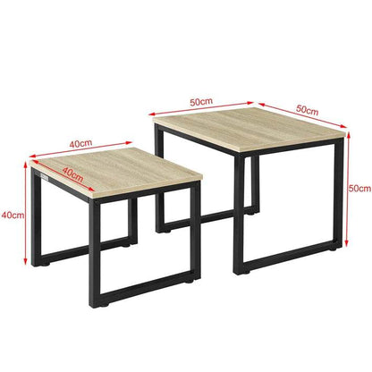 2 Satztische | Sofatisch | Couchtisch Schwarz - Palo24