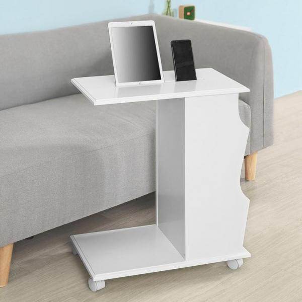 Beistelltisch mit Schlitz | für iPad | Sofatisch | Weiss - Palo24