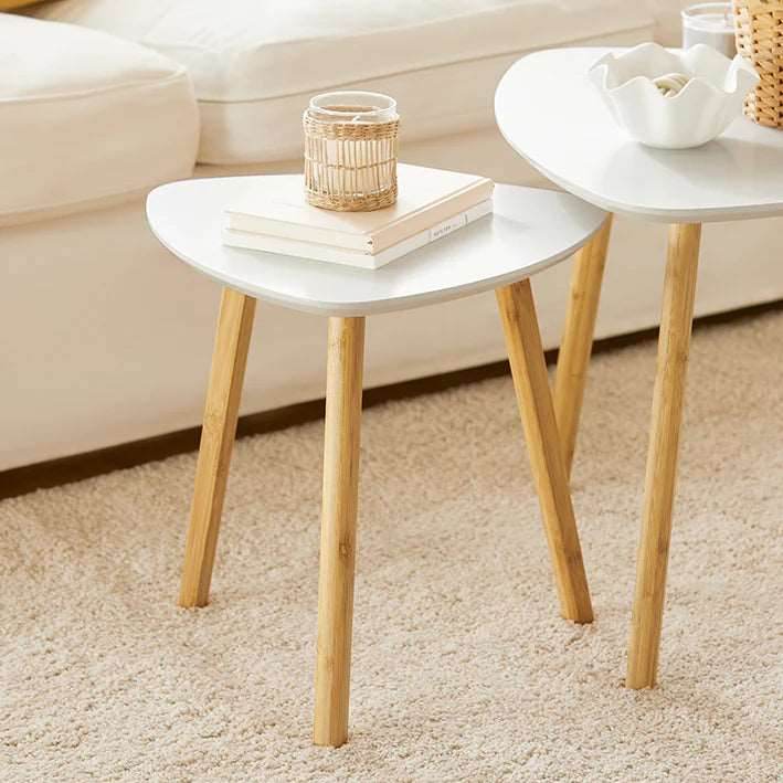 2er teilig Beistelltisch | Satztisch | Couchtisch | Weiss - Palo24