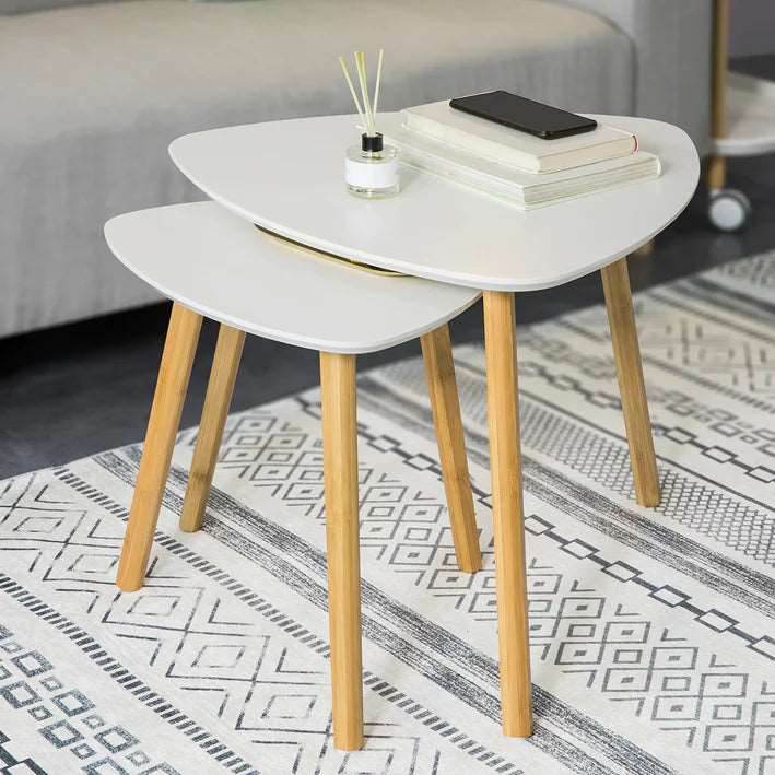 2er teilig Beistelltisch | Satztisch | Couchtisch | Weiss - Palo24