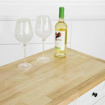 Kücheninsel Küchenwagen Küchenschrank Sideboard auf Rollen weiss - Palo24