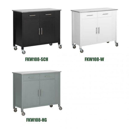 Kücheninsel | Küchenschrank | Küchenwagen | Servierwagen | Schwarz - Palo24
