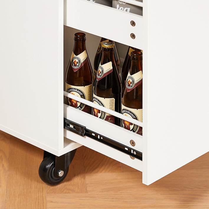 Design Küchenwagen mit Arbeitsplatte | Kücheninsel | Küchenschrank Sideboard Weiss - Palo24
