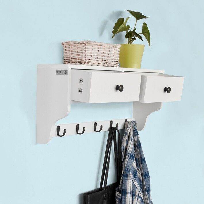 Wandgarderobe | Hängeregal mit Schubladen | Weiss FRG178-W - Palo24