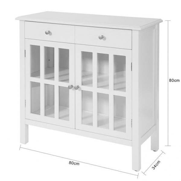 Sideboard | Küchenschrank mit Schublade und Türen | Flurschrank weiss - Palo24