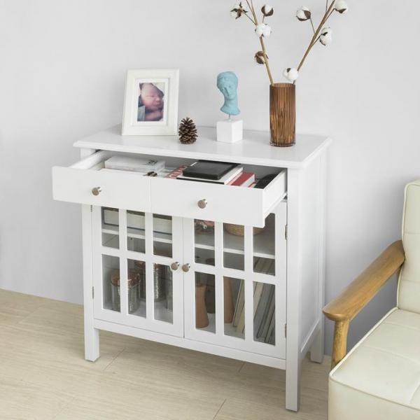 Sideboard | Küchenschrank mit Schublade und Türen | Flurschrank weiss - Palo24