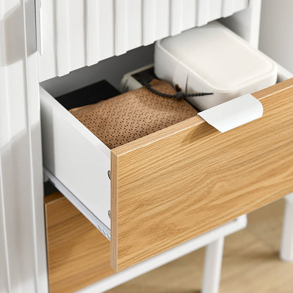 Weiß-Natur Sideboard Kommode