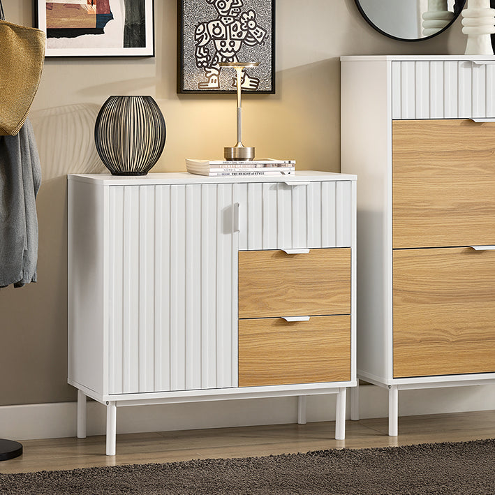 Weiß-Natur Sideboard Kommode