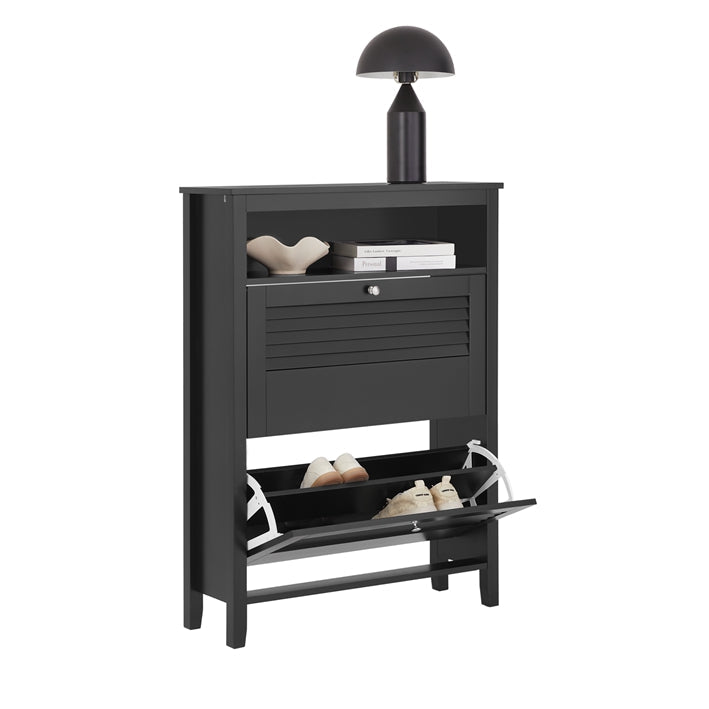 Schuhkipper Schuhschrank Schwarz