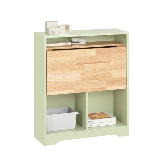 Klapptisch mit angebautem Schrank | Schreibtisch klappbar | Arbeitstisch | Grün - Palo24