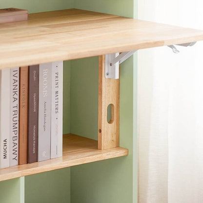 Klapptisch mit angebautem Schrank | Schreibtisch klappbar | Arbeitstisch | Grün - Palo24