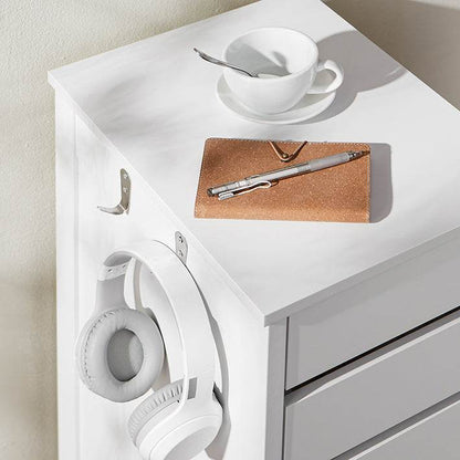 Aufbewahrungsschrank | schmaler Sideboard| Büroschrank | Nachttisch | Weiss - Palo24