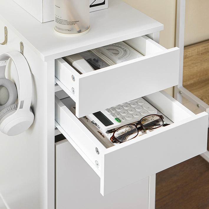 Aufbewahrungsschrank | schmaler Sideboard| Büroschrank | Nachttisch | Weiss - Palo24