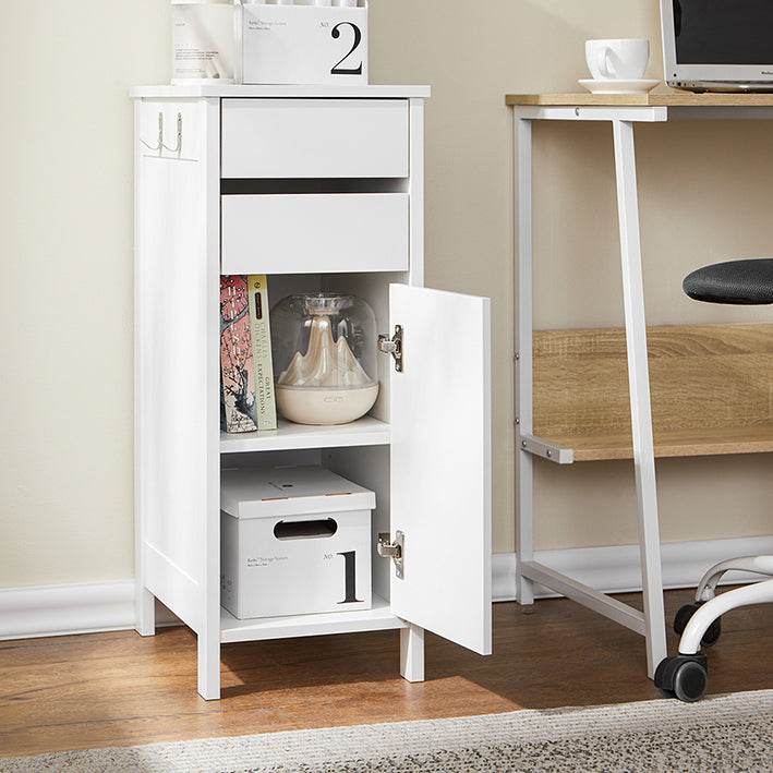 Aufbewahrungsschrank | schmaler Sideboard| Büroschrank | Nachttisch | Weiss - Palo24