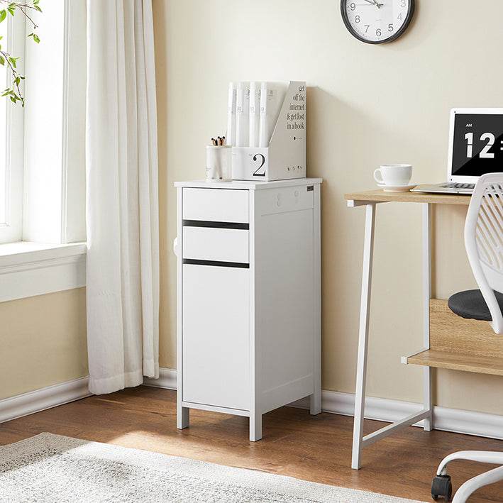 Aufbewahrungsschrank | schmaler Sideboard| Büroschrank | Nachttisch | Weiss - Palo24