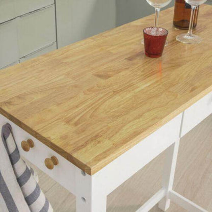 Bartisch Mit 2 Barhockern | Weiss-Natur - Palo24
