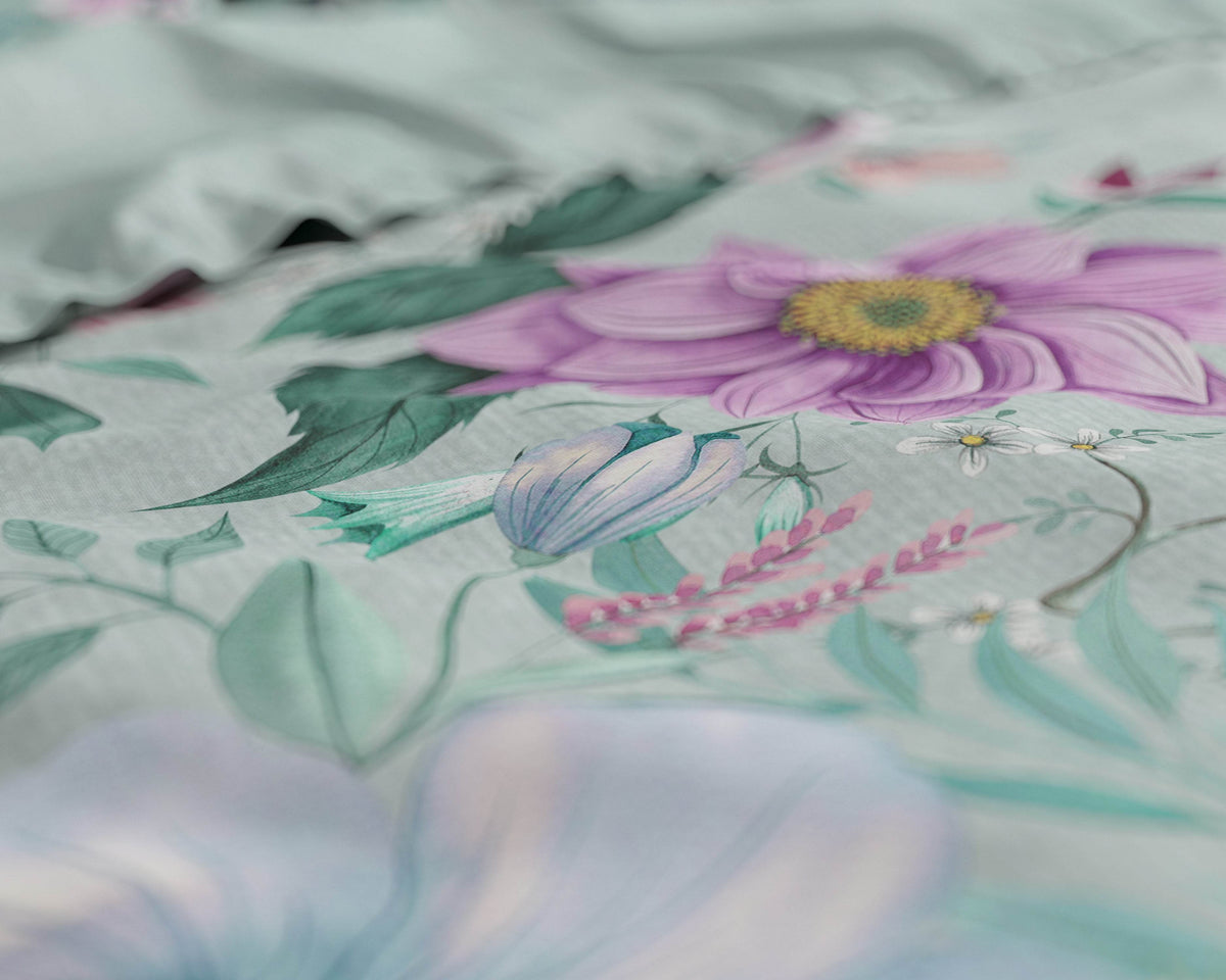 Bettbezug Flore blau 140 x 220 cm - Palo24