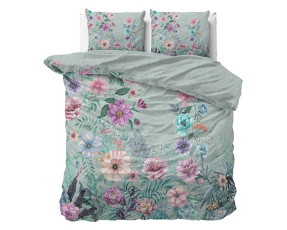Bettbezug Flore blau 200 x 220 cm - Palo24