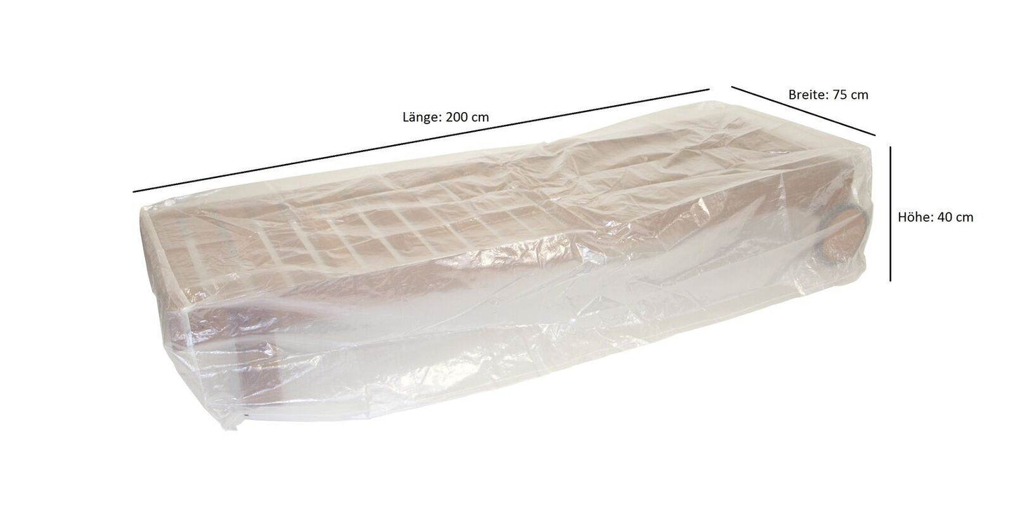 Schutzhülle Abdeckhaube für Sonnenliege Liege 200cm, PE transparent - Palo24