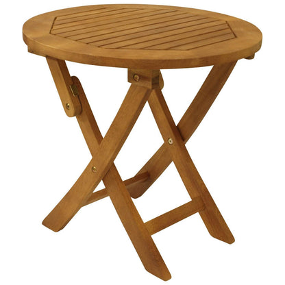 Klapp - Beistelltisch SAIGON 48cm rund, Eukalyptus geölt, FSC®-zertifiziert - Palo24