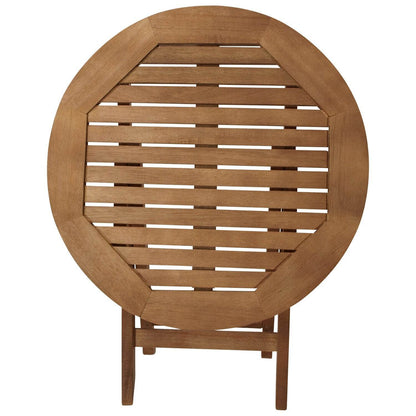 Klapp - Beistelltisch SAIGON 48cm rund, Eukalyptus geölt, FSC®-zertifiziert - Palo24