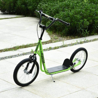 Kinderroller Scooter Tretroller Cityroller Kickscooter Kickboard mit Luftreifen 16 Zoll Grün - Palo24