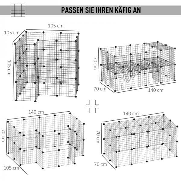 Freigehege Laufgitter DIY Welpenlaufstall Gittergehege für Kleintier - Palo24