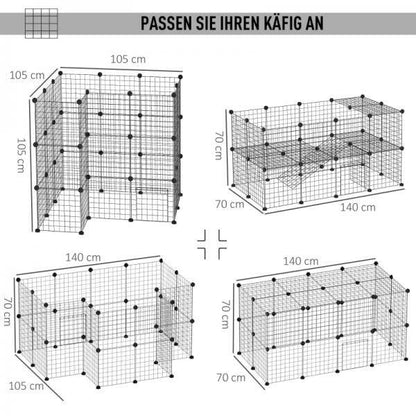 Freigehege Laufgitter DIY Welpenlaufstall Gittergehege für Kleintier - Palo24