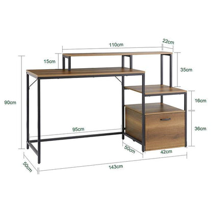 Schreibtisch | Computertisch | Bürotisch Homeoffice | Eckschreibtisch | Industrie-Design - Palo24