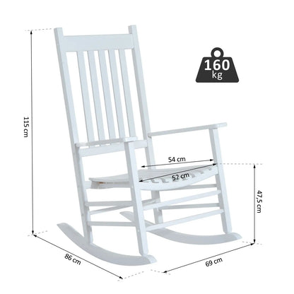 Chaise à bascule, balançoire, chaise de relaxation, chaise de jardin, accoudoir, blanc