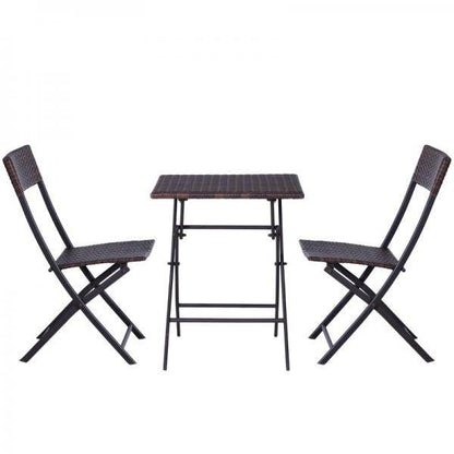 Bistroset Polyrattan 3 tlg. Sitzgarnitur Balkonset - Palo24
