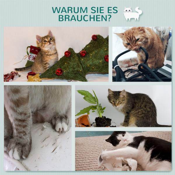 Wandkratzbaum Katzen-Kletterwand Kratzbaum Holz Hellgrau+Beige - Palo24