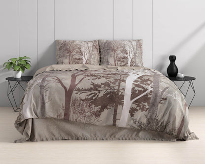 Bettbezug Indre Taupe 200 x 220 cm - Palo24
