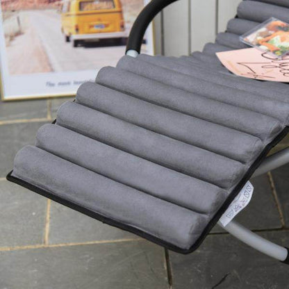 Schaukelstuhl ergonomischer 2 In 1 Schwingsessel Schaukelliege kugelförmig Dunkelgrau - Palo24