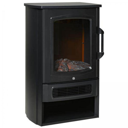 Elektrokamin 1000 W/2000 W mit Flammeneffekt Schwarz - Palo24