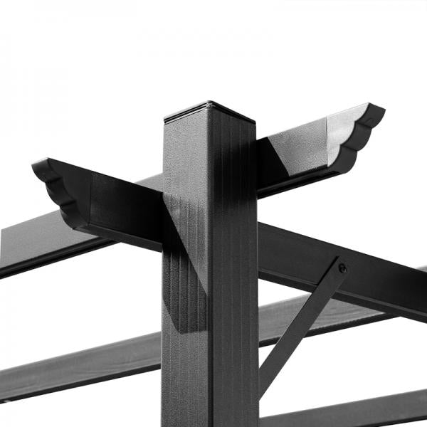 Pavillon Pergola mit einstellbarem Stoffdach 300 cm x 400 cm x 223 cm - Palo24