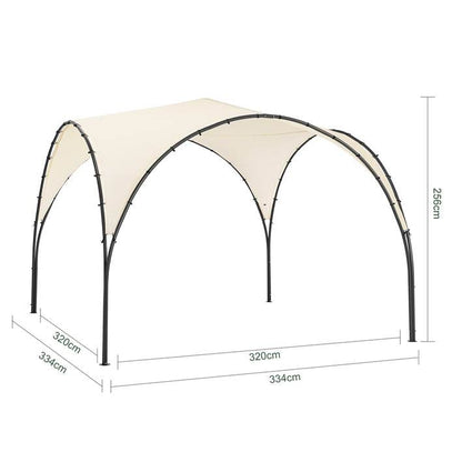 UV30 Faltpavillon | Partyzelt | Regen- & Sonnenschutz Gartenpavillon | Beige - Palo24