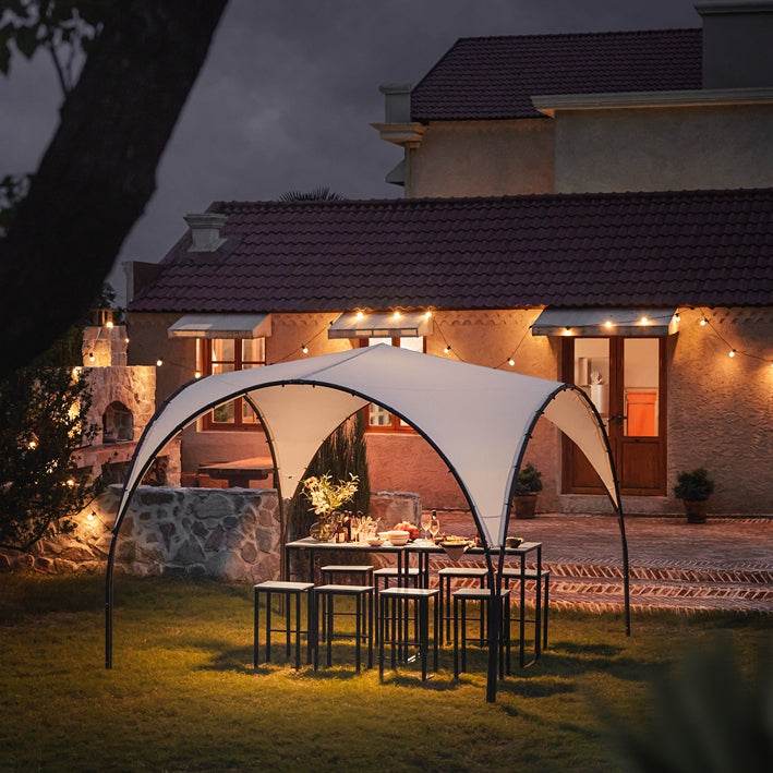 UV30 Faltpavillon | Partyzelt | Regen- & Sonnenschutz Gartenpavillon | Beige - Palo24
