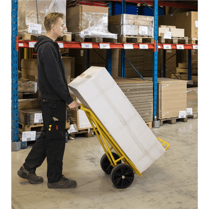 Gepäck- & Sackkarre, 555x780x1110mm (BxLxH), bis 250kg belastbar Gelb - Palo24