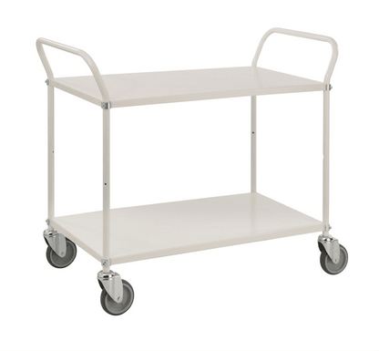 Etagenwagen mit 2 Böden bis 250kg belastbar Weiss - Palo24